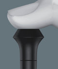 Finger using Kraftform Kompakt Micro 11 Universal Precision Screwdriver Set With Interchangeable Blades, showing swivel cap control.