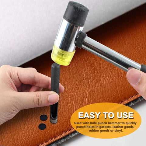 Using Beefy 12mm Round Gasket Punch Tool Heavy Duty Carbon Steel Hollow Hole Cutter For Leather Belts And Watch Bands 92mm Metric