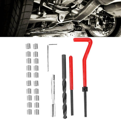 25 Piece Stainless Steel Helicoil Style Thread Repair Kit For Metric Threads In Aluminum And Metal Parts Pro Grade Build Rebuild Stripped Holes Fast Time Sert Compatible Heavy Duty Durable Insert Kit For Bolts And Screws, thread inserts and tools