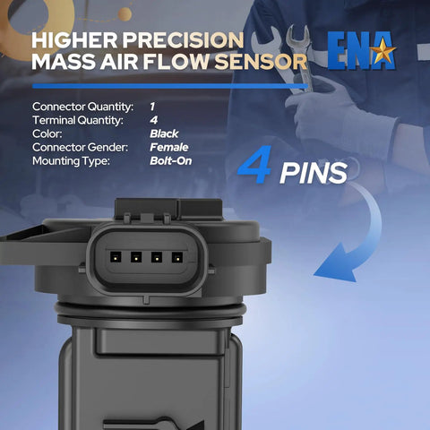 Mass Air Flow Sensor MAF For Honda Accord CR V Civic Acura RDX 2016 2020 Replacement Fits 1.5L And 2.0L Engines Close-up View