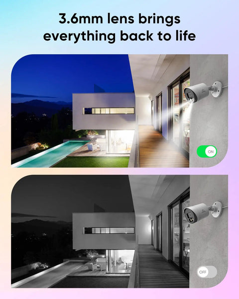 Before and after using 4 Channel Full Color Night Vision CCTV Camera System For Home And Outdoors 1080P TVI Wired Security
