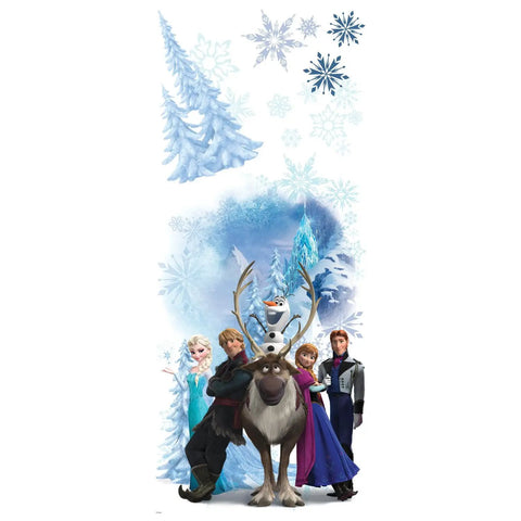 Disney Frozen Wall Decals Set Winter Burst Giant Peel And Stick Decor For Kids Rooms, Repositionable With No Residue
