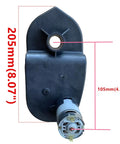 24V 30000RPM Gearbox Replacement for Pink Princess Carriage Ride On Toys, 20mm Shaft Hole, 205mm Length, Front View