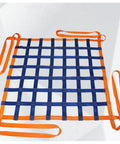 Heavy Duty Cargo Net For Trucks And Pallets Flat Nylon Webbing Sling Hoist Net 1x1m Blue and Orange Mesh