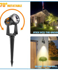 Outdoor Uplights Spotlights Kit With Transformer And 75ft Cable Low Voltage Landscape Lighting for house and wall