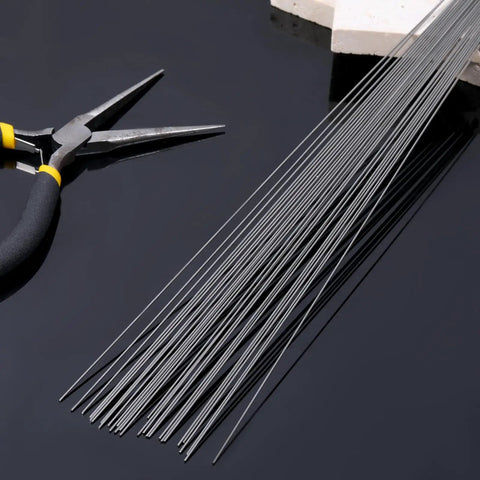 25 Pieces 0.8mm Stainless Steel Piano Wire Spring Wire 40 Cm Straight Full Hard For DIY Crafts Model Car Helicopter Airplane Projects Music Wire Set Pro Grade For Repairs And Hobby Projects