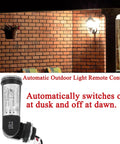 Outdoor Photoelectric Sensor 120V AC Photocell Light Switch Dusk To Dawn with brick wall and porch lighting.
