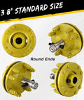 Real Deal 1 3/8 In PTO Slip Clutch Slick Round Ends Adjustable Tractor Friction Clutch Built Tough Carburized Steel in yellow finish.