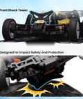 Speck B One Twenty Four Scale 2WD Mini RC Car RTR Buggy With Brushless Ready And Oil Filled Shocks Fast Indoor Racing Vehicle For Adults Razor Orange With Front Shock Tower