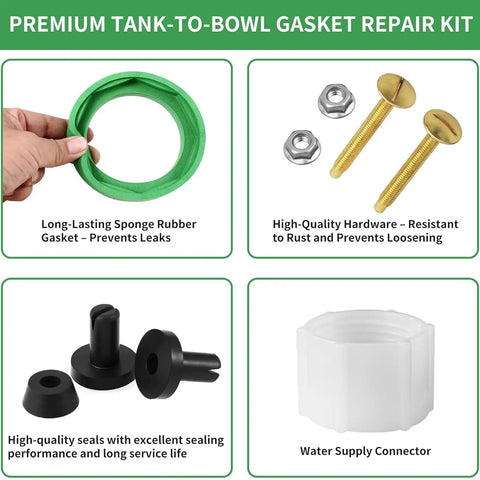 3 Inch Toilet Tank To Bowl Coupling Kit Fits Most Toilets With 3 Inch Flush Valve Openings Includes Gasket Bolts Nuts