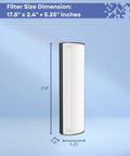 Top Rated Premium True HEPA Filter Replacement for Envion Therapure Air Purifier TPP440F TPP540 TPP640 AP200 dimension