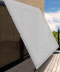 12x12 Ft Outdoor Shade Canopy Cover Waterproof UV Blocking With Grommets And Weighted Rods Breathable Heavy Duty Polyester Sun Shade installed on patio