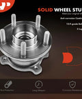 Rear Wheel Bearing And Hub Assembly 5-Lug Compatible With Ford Escape 2013 2019 AWD And Lincoln MKC 2015 2019 AWD
