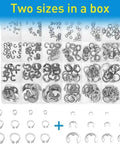 327 Piece Stainless Steel E Clip Circlip Kit Retaining Ring Set With 24 Sizes For E Clips And C Rings in clear case