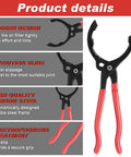 Adjustable oil filter wrench with jagged jaws from 8 Piece Auto Oil Change Kit With 4 Wide Mouth Flexible Funnels With Handles 2 Large Plastic Funnels And Adjustable Oil Filter Wrenches Plus Drain Pan For Cars And Motorcycles.
