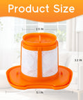 Orange filter with dimensions for Six Pack Replacement Filter Set For HHVKF10 Compatible With Dust Buster Handheld Vacuum Fits HHVK515J00FF