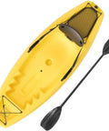 Compact 6.5 Ft Sit In Recreational Kayak With Paddle For One Person Easy Load Hard Shell Ocean Boat for Calm Water Adventures