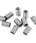 10 pcs 304 stainless steel wire screw sleeve inserts thread repair kit M8x1.25x3D arranged on white background