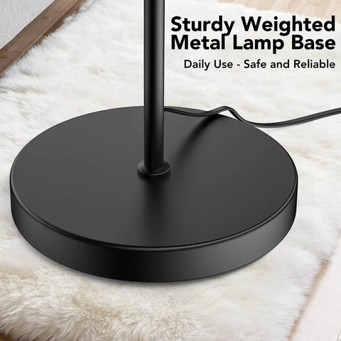 Industrial Tall Floor Lamp With Light Bulb Included Black Led Floor Lamp weighted base