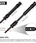 Image showing Upgraded CVD Rear Drive Shafts For Off Road RC Trucks, 92mm and 128mm lengths, black steel construction.