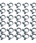 Heavy Duty Stainless Steel Fuel Injection Hose Clamps Set, Adjustable Gas Line Clips, 30 pieces in various sizes, top view