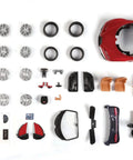 Disassembled parts of Chevrolet Camaro ZL1 Die Cast Car 1 24 Scale Officially Licensed Replica With Metal Body Realistic Interior