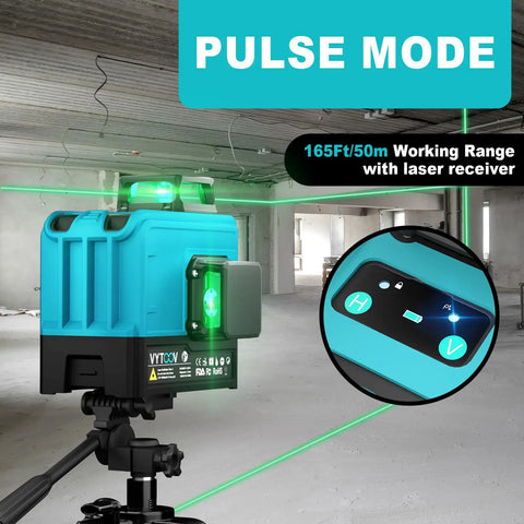 Self Leveling Green Laser Level Tool With Rechargeable Li Ion Battery 2 Cross Line Beams for Indoor Outdoor Construction Picture