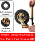 Heavy Duty Rubber Pneumatic Casters 4 Pack 8 10 Inch Rock Solid Replacement Wheels With Swivel Brakes for inflation setup.