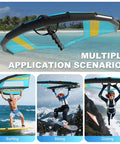 Portable Handheld Wing Foil Inflatable Windsurfing Wing 4m2 5m2 6m2 With Window Surf Sail for dope kite surfing and snow skiing