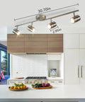 All In One LED Track Lighting Kit With 4 GU10 Bulbs Included Flush Mount Ceiling Spot Lights in a modern kitchen setting