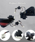 Slick Rear Left Charging Port Door Assembly For Tesla Model 3 And Model Y Years 2017 Through 2023 with wiring and connectors.