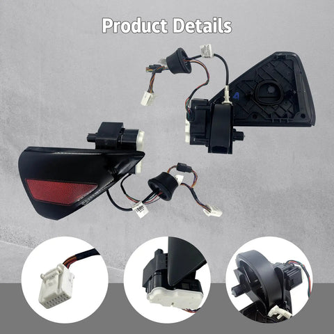Slick Rear Left Charging Port Door Assembly For Tesla Model 3 And Model Y Years 2017 Through 2023 with wiring and connectors.