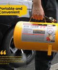 Portable Five Gallon Air Tank With Pressure Gauge And Safety Valve lightweight build with 40 inch hose for easy handling