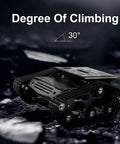 Kickass Smart Robot Tank Chassis Kit Built With Aluminum Alloy And 2WD Motors For Jetson Nano Raspberry Pi Arduino DIY STEM Projects And ROS Research Durable Low Noise Track Base For Serious Learning climbing 30 degrees on rocky terrain