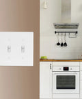 Double Light Switch Wall Plate Set Four Pack White Two Gang Cover Plates With Sixteen Screws Built To Take A Beating Durable Polycarbonate