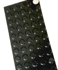 No Slip Self Stick Round Anti Skid Pads 0.5 Inch Diameter 0.14 Inch Thick With Scratch Protection And Noise Reduction Black 50 Per Sheet