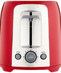 Red 2 Slice Toaster With Extra Wide Slots And Bagel Function For That Grab And Go Crunch On Bagels And Thick Bread Model TR1278RM