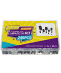 Electrolytic Capacitor Kit With 24 Inline Aluminum Caps, Ranging From 0.1uF To 1000uF And 10V 16V 25V 50V, plastic storage box