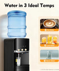 Top Loading Water Cooler With Three Temperature Options Hot Cold Warm For Three Or Five Gallon Bottles Stainless Steel Liner