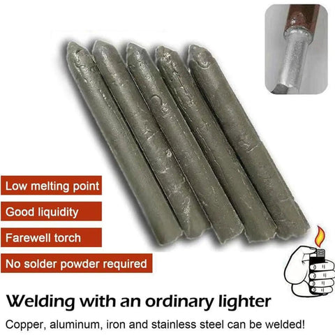 Powder Core Aluminum Welding Rods For Low Temperature Brazing And Easy DIY Repairs No Brainer Flux Core Aluminum Brazing Rods