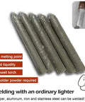 Five cold welding rods for aluminum and copper, low melting point, for DIY repairs without electricity, ideal for heavy tasks.