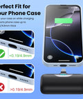 Mini Portable Charger For iPhone 17 16 15 Series And Android 5500mAh PD Fast Charging USB-C Power Bank with phone case fit