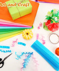 200 Sheets Tissue Paper In 20 Colors 14 By 20 Inches For Gift Bags Birthday Party Flower Decor Bulk Pack Packaging Supplies displayed with craft tools