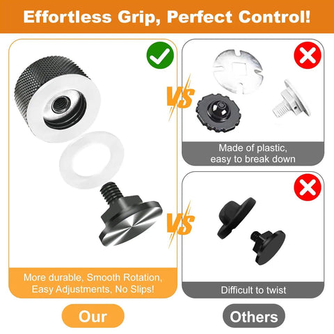 Comparison of upgraded pipeliner helmet fasteners for welding hoods titanium grey aluminum 6061 T6 vs plastic alternatives