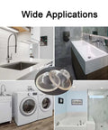 Twenty Pack Hair Catching Drain Strainers Two Point One Two Inch Mesh Basket Sink Filter Screen For Bathroom Tub Utility Laundry Room Catches Everything No Sweat Total Gamechanger For Your Sink Setup showcased in various sink and tub settings.