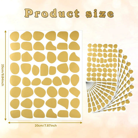 Boho Gold Dot Wall Decals Peel And Stick Set For Nursery And Kids Bedroom Irregular Polka Dots Wallpaper Sticker Pack 500