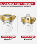AG-60 Plasma Cutter Roller Guide Wheel Spacer Compass Stand Off For SG-55 WSD-60 BTC500DP With Pilot Arc Starting shown in adjustable height settings.