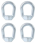 Heavy Duty Built Tough Half Inch 13 Bail Tap Thread Eye Nut UNC Standard Lifting Ring Eye Nut Hot Dipped Galvanized Drop Forged Carbon Steel Fastener Four Pack Zadery