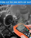 Built Like A Tank Digital Contact Tachometer nails 50 to 19999 RPM measuring engine speed with clear LCD display.