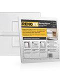 Spring Loaded Adjustable Access Panel Snaps Straight Into 4x4 Through 6x6 Wall Or Ceiling Openings With Zero Sweat And No Drilling Required Paintable Plastic Cover Fits Like A Breeze. Image shows panel instructions.
